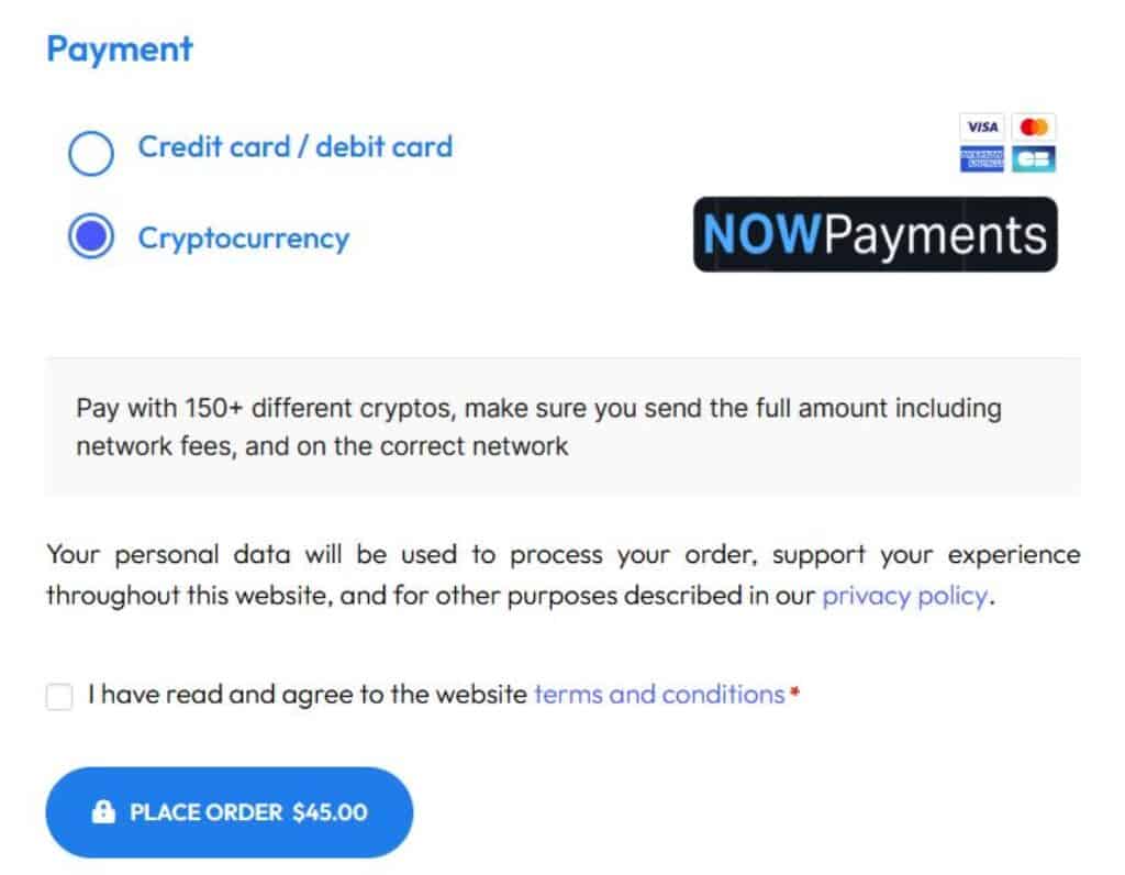 Maven Trading Payment Methods