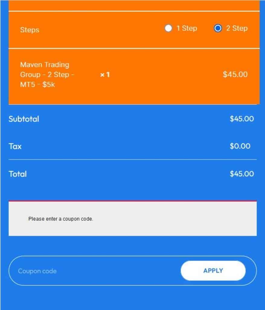 Maven Trading Discount Code Apply